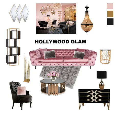 HOLLYWOOD GLAM Interior Design Mood Board by Mellany Jagt on Style Sourcebook