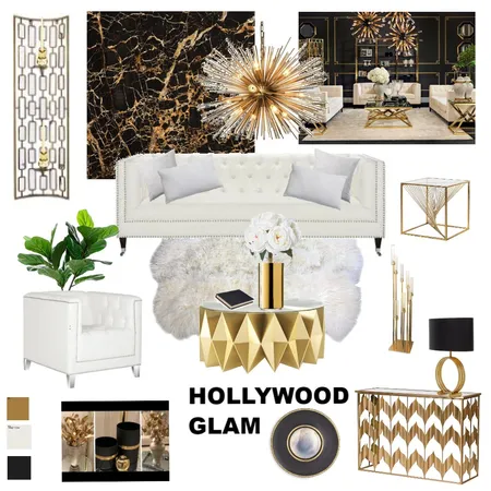HOLLYWOOD GLAM Interior Design Mood Board by Mellany Jagt