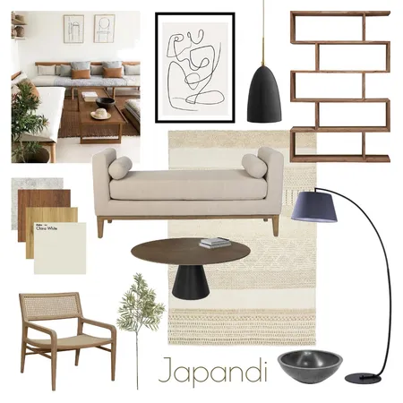 Japandi Three Interior Design Mood Board by nicolehawkins