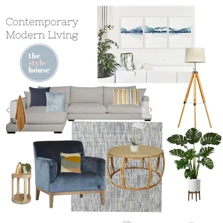 Contemporary Living Interior Design Mood Board by Jo Sievwright on Style Sourcebook