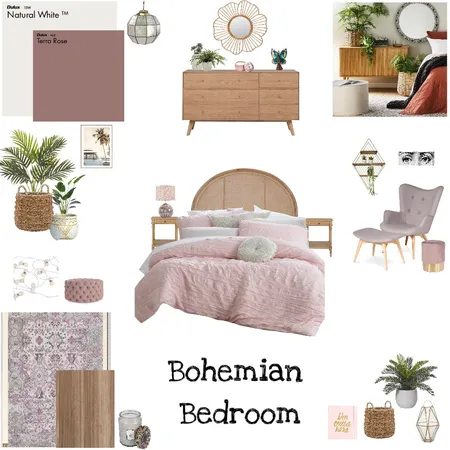 Bohemian Bedroom Interior Design Mood Board by njparker@live.com.au on Style Sourcebook
