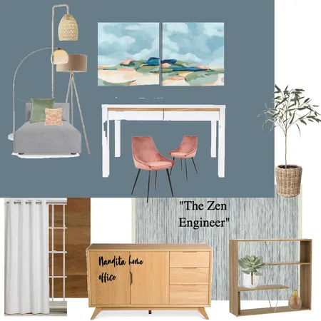 Nandita Home Office Interior Design Mood Board by boczons@comcast.net