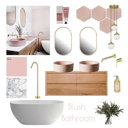 Blush Bathroom Interior Design Mood Board by nicolehawkins on Style Sourcebook