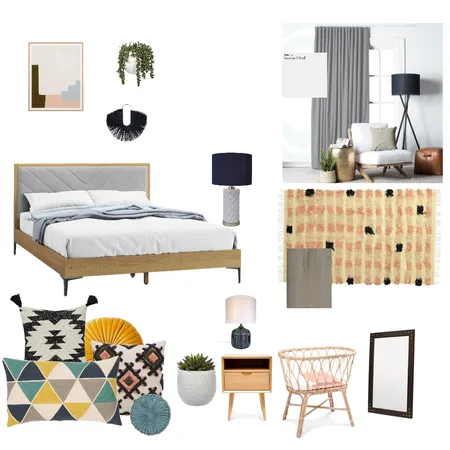 Mid century modern bedroom Interior Design Mood Board by Janice Minard on Style Sourcebook