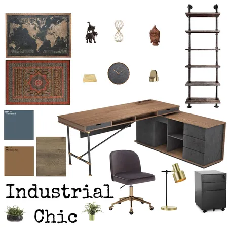 Industrial Chic Interior Design Mood Board by DianeCampbell