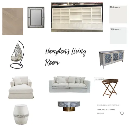 Hamptons living room Interior Design Mood Board by Aishie1 on Style Sourcebook