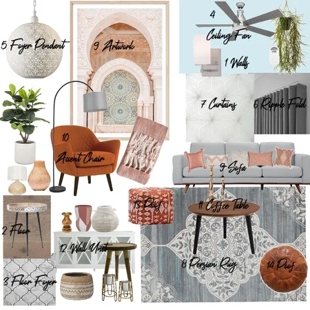 My Living Room Interior Design Mood Board by Karen Lucchese