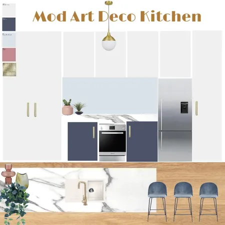 Art Deco Kitchen Interior Design Mood Board by JoannaLee