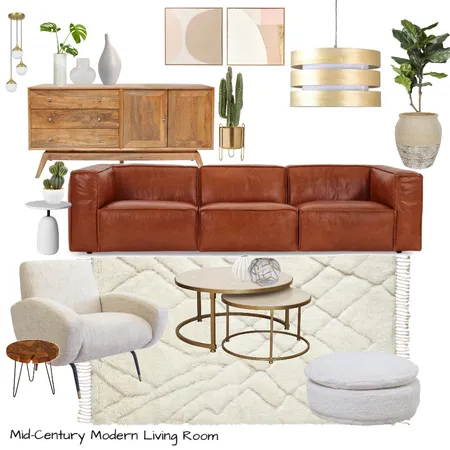 Mid-Century Modern Living Room Interior Design Mood Board by stylefusion on Style Sourcebook