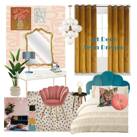 Art Deco Teen Dream Interior Design Mood Board by haileymarieh on Style Sourcebook