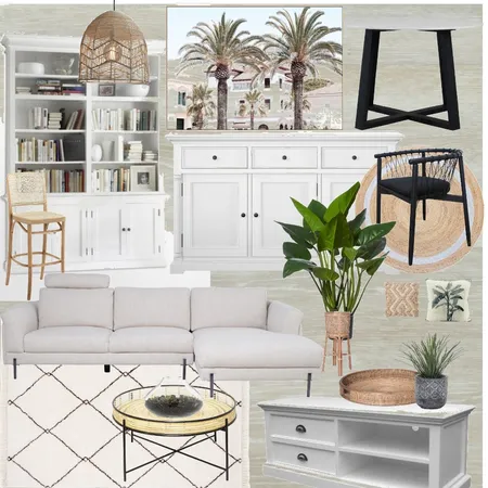 Family room with coastal boho vibe Interior Design Mood Board by karenc on Style Sourcebook