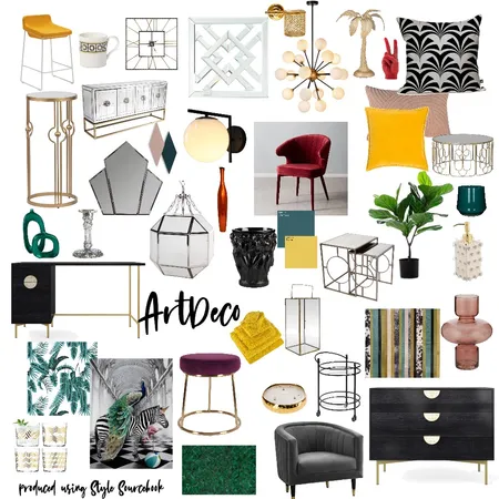 Art Deco Interior Design Mood Board by MichelleJones