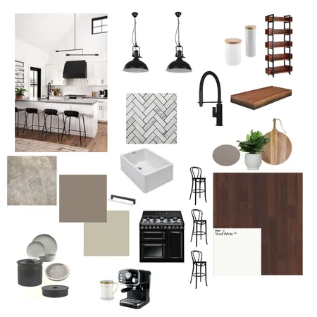 Modern Farmhouse Kitchen Interior Design Mood Board by juliesaville on Style Sourcebook