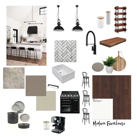 Modern Farmhouse Kitchen Interior Design Mood Board by juliesaville on Style Sourcebook