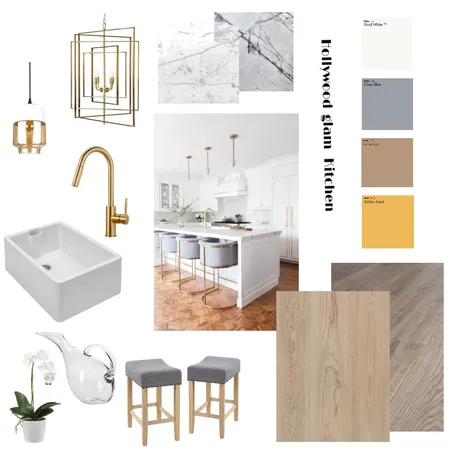 Hollywood regency Kitchen Interior Design Mood Board by zahrabedi on Style Sourcebook