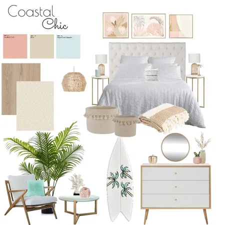 Coastal Chic Interior Design Mood Board by nielleandmirkadesign