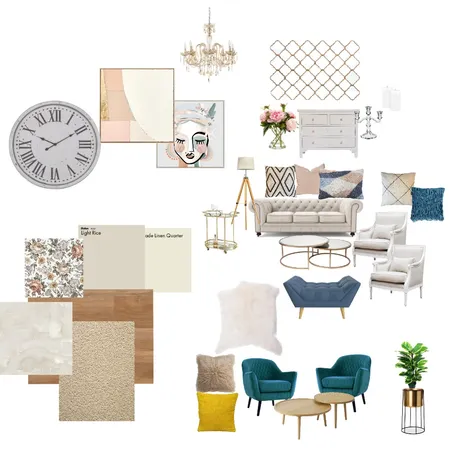 contemporary neutral living room Interior Design Mood Board by ZI Interiors on Style Sourcebook