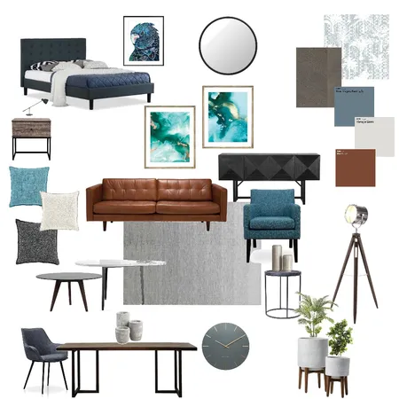 Contemporary Blue Interior Design Mood Board by DiTaylor on Style Sourcebook