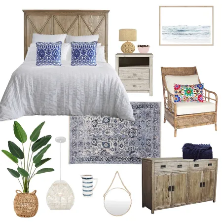 Mb Boho chic blue Interior Design Mood Board by Marina AR on Style Sourcebook