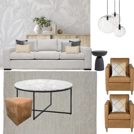 LIVING ROOM - TAN LEATHER Interior Design Mood Board by Dorothea Jones on Style Sourcebook
