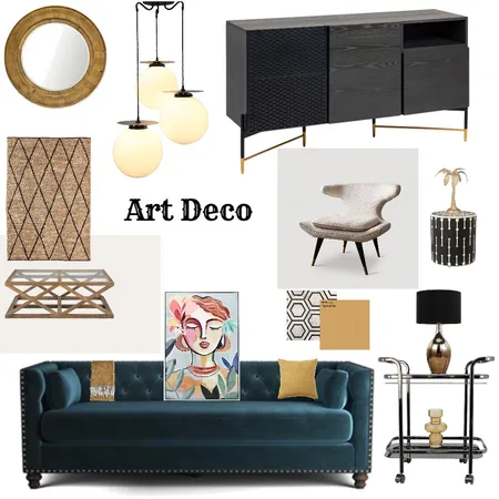 Art Deco final Interior Design Mood Board by fieldtransformations