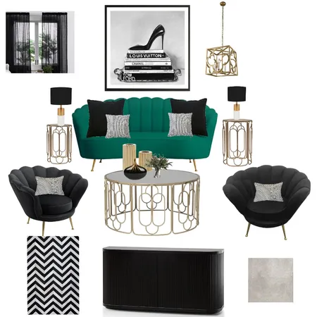 Hollywood Glam Interior Design Mood Board by jazzh on Style Sourcebook