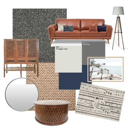tans and blues, darker wood Interior Design Mood Board by jojoando on Style Sourcebook