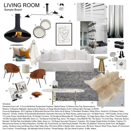 Living Room Interior Design Mood Board by Helen Sheppard on Style Sourcebook