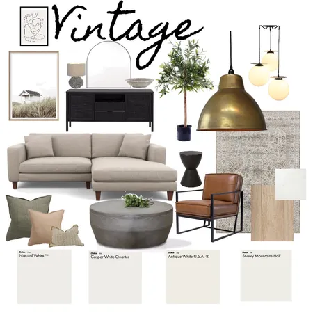 Vintage - Living Interior Design Mood Board by Haven Home Styling on Style Sourcebook