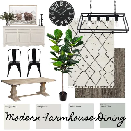 Modern Farmhouse Dining Interior Design Mood Board by Haven Home Styling on Style Sourcebook