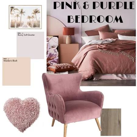 PINK AND PURPLE BEDROOM Interior Design Mood Board by LYAT on Style Sourcebook