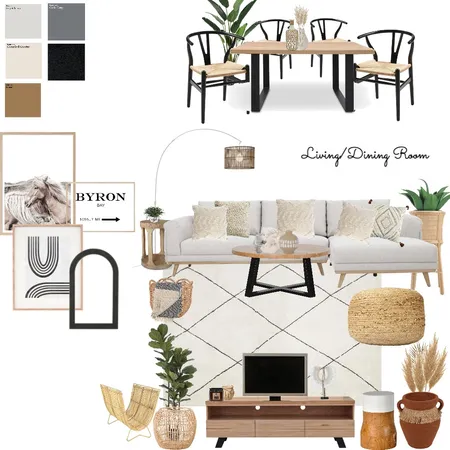 Scandi/Boho Living Room Interior Design Mood Board by Jainara on Style Sourcebook