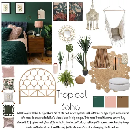Tropical Boho Interior Design Mood Board by Ri on Style Sourcebook