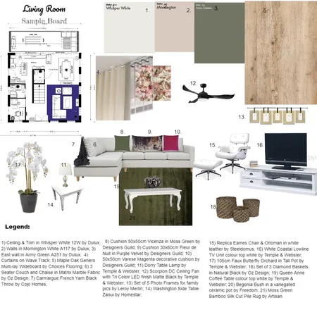 Module 9 Interior Design Mood Board by Kathy Crichton on Style Sourcebook