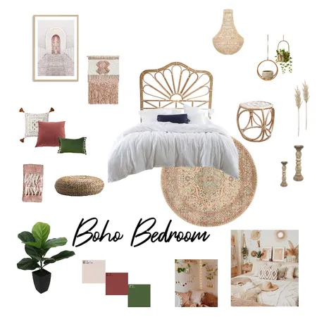 Boho Bedroom Interior Design Mood Board by browndezigns on Style Sourcebook