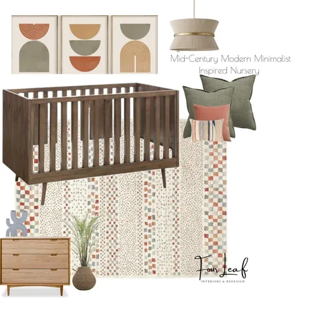 Mid-Century Modern Minimalist Inspired Nursery Interior Design Mood Board by fourleafinteriors on Style Sourcebook