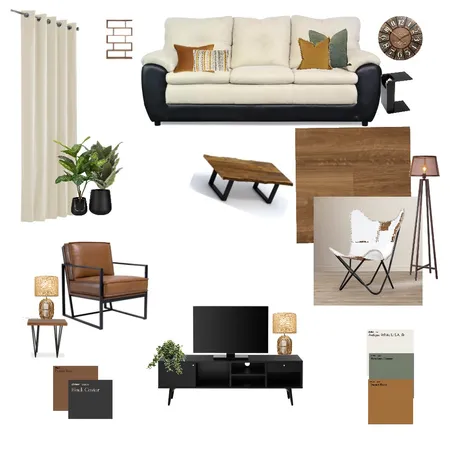Modern Rustic Interior Design Mood Board by Helene18