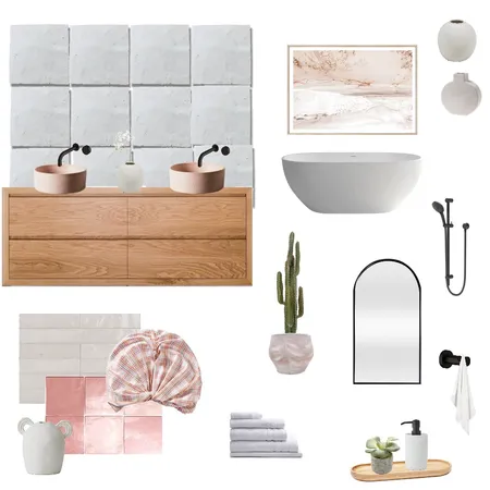 Pink bathroom Interior Design Mood Board by stylefusion on Style Sourcebook