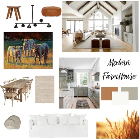 Modern Farmhouse - Module 3 Interior Design Mood Board by DI.GODLEWSKI on Style Sourcebook