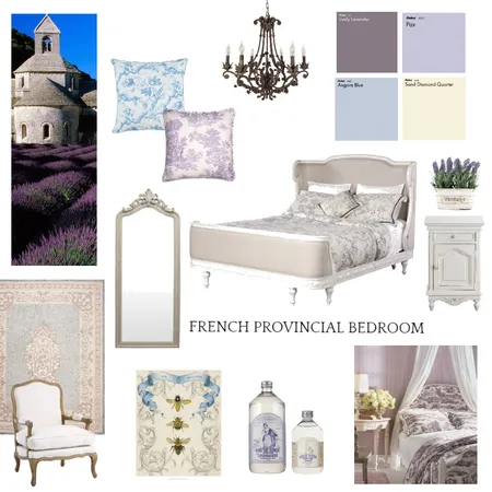 French Provincial Bedroom Interior Design Mood Board by sunnshine on Style Sourcebook