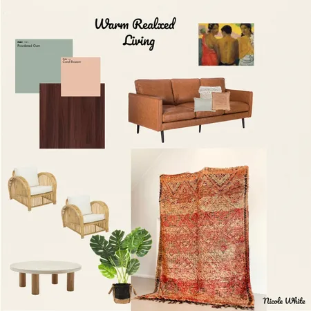 Warm Relaxed Living Interior Design Mood Board by Nicole White on Style Sourcebook
