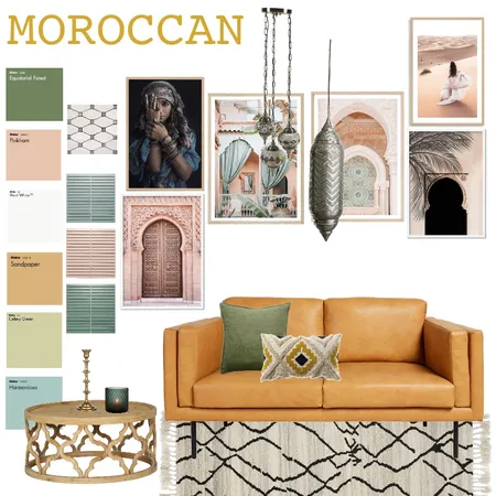 Moroccan Living Room Interior Design Mood Board by Magb0926 on Style Sourcebook