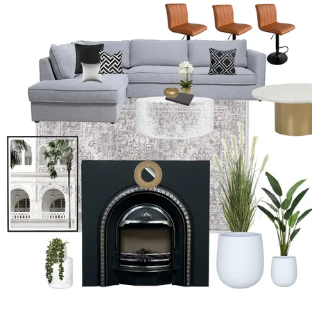 Fireplace Black White Interior Design Mood Board by amandamiranda on Style Sourcebook