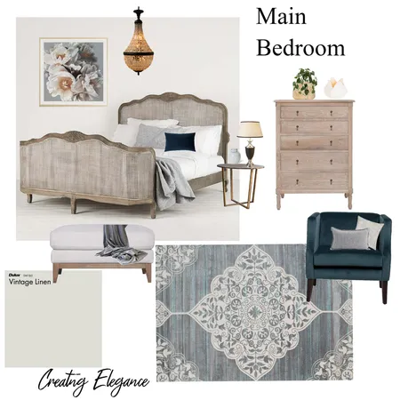 Main Bedroom Interior Design Mood Board by Creating Elegance on Style Sourcebook