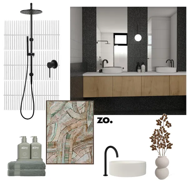 Organic Hotel Luxe Style Bathroom Renovation Interior Design Mood Board by Zo Building on Style Sourcebook