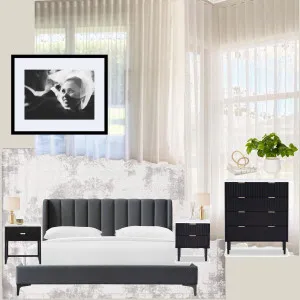 Amy Master Bedroom - Grey Velvet Bed Interior Design Mood Board by Velda on Style Sourcebook