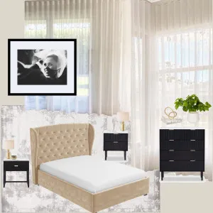 Amy Master Bedroom - Beige Velvet Bed Interior Design Mood Board by Velda on Style Sourcebook