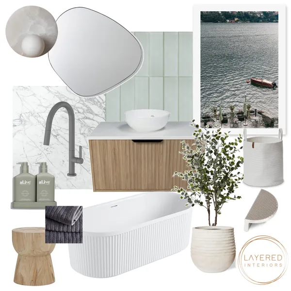 Resort Bathroom Interior Design Mood Board by Layered Interiors on Style Sourcebook