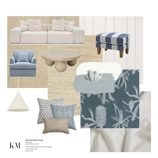 Tara & Family Living Dining & Home Office Interior Design Mood Board by karimamckimmie on Style Sourcebook