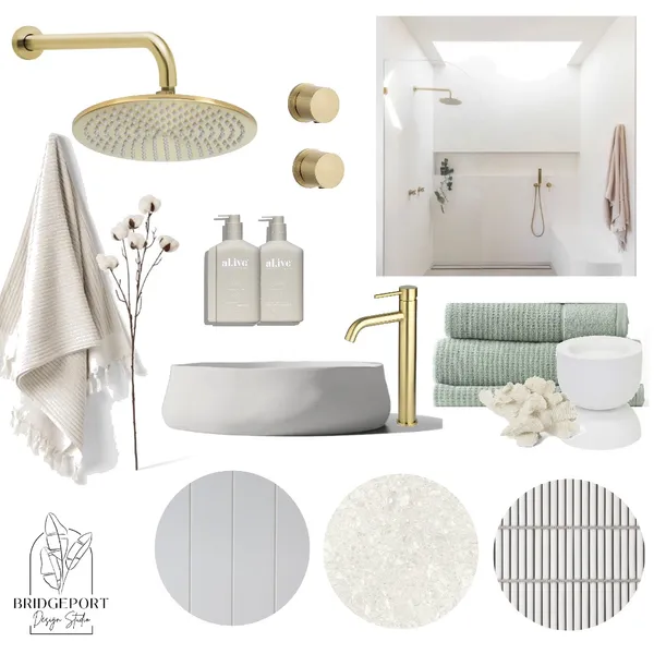 Coastal Bathroom Moodboard\ Interior Design Mood Board by Bridgeport Design Studio on Style Sourcebook